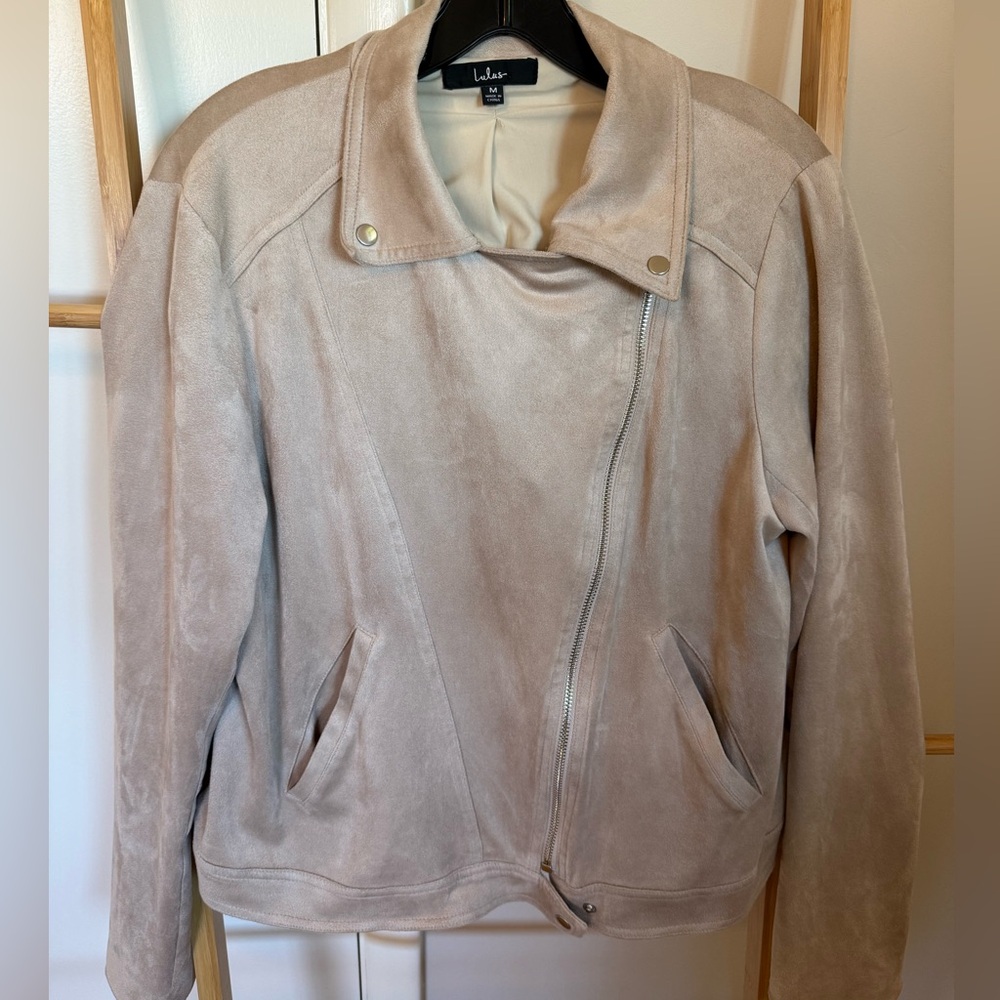 Lulus faux suede moto jacket